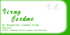 virag csekme business card